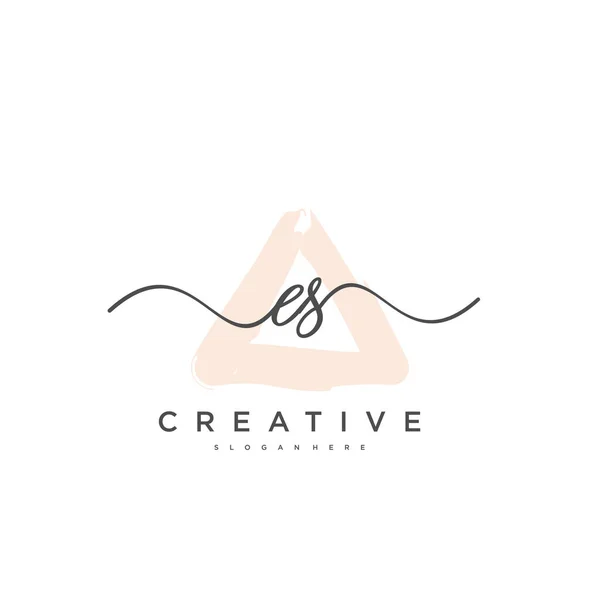 Initiale Handschrift Minimalistische Geometrische Logovorlage Vektor Logo Für Geschäftliche Schönheit — Stockvektor