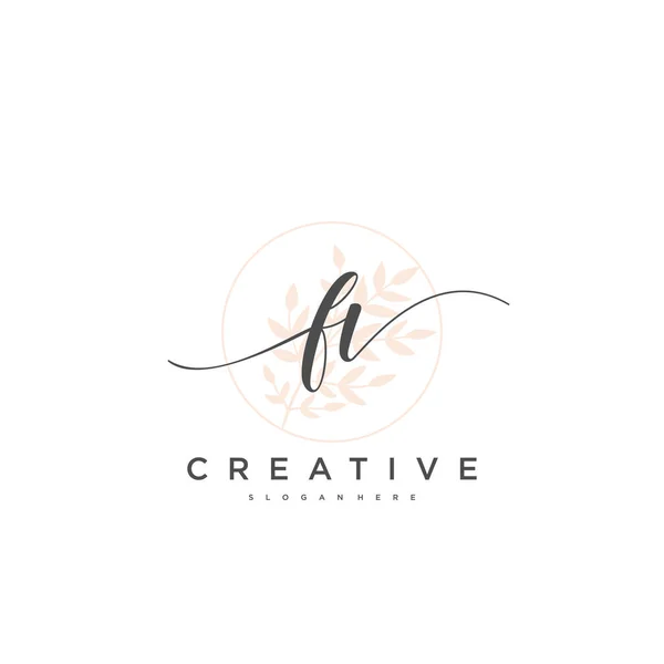 Initial Letter Handschrift Logo Met Hand Getekend Template Vector Logo — Stockvector