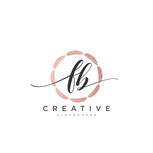 Eerste Letter Handschrift Logo Met Hand Getekend Template Vector Logo — Stockvector