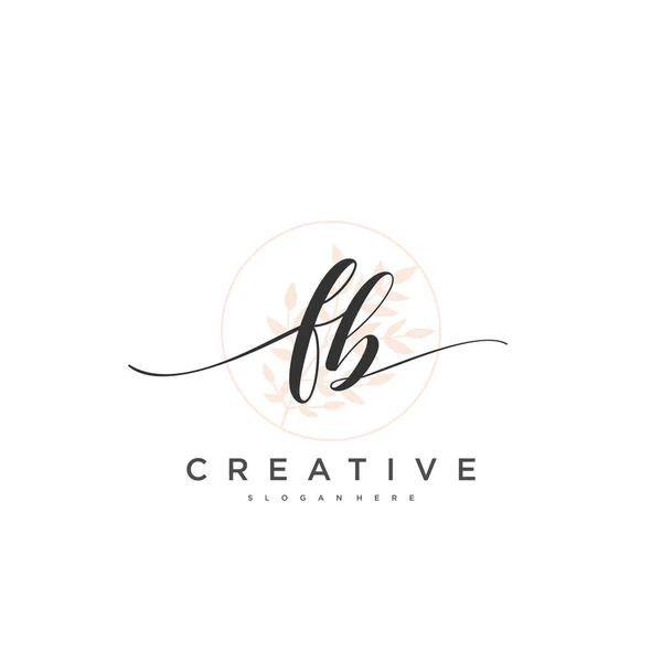 Eerste Letter Handschrift Logo Met Hand Getekend Template Vector Logo — Stockvector