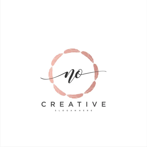 Initiële Handschrift Minimalistische Geometrische Logo Template Vector Kunst Logo Voor — Stockvector