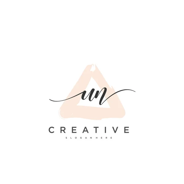 Initieel Handschrift Minimalistische Geometrische Logo Template Vector Kunst Logo Voor — Stockvector