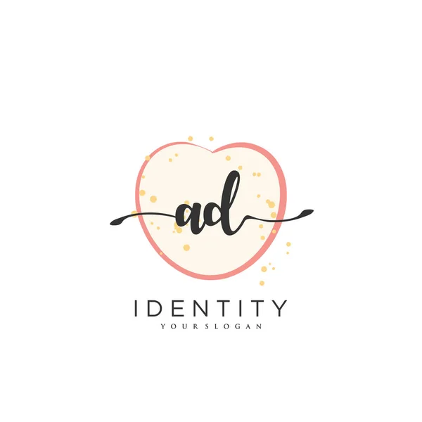 Handwriting Logo Vector Art Initial Signature Wedding Fashion Jewerly Boutique — Archivo Imágenes Vectoriales