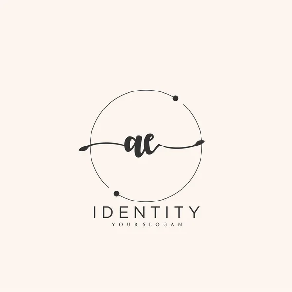 Handwriting Logo Vector Art Initial Signature Wedding Fashion Jewerly Boutique — Archivo Imágenes Vectoriales