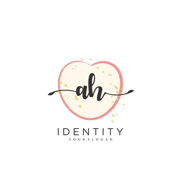 Handwriting Logo Vector Art Initial Signature Wedding Fashion Jewerly Boutique — Archivo Imágenes Vectoriales