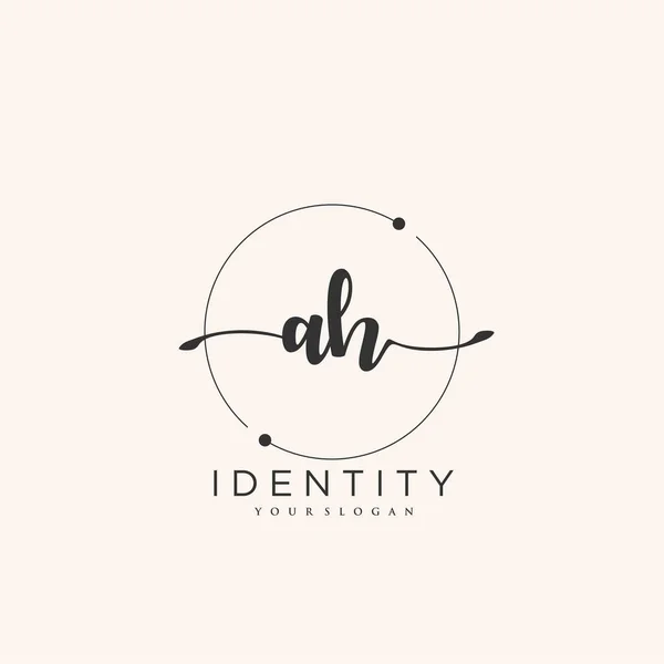 Handwriting Logo Vector Art Initial Signature Wedding Fashion Jewerly Boutique — Archivo Imágenes Vectoriales