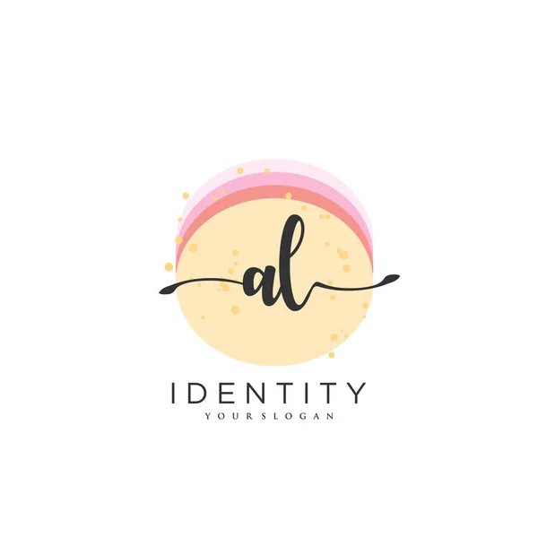 Handwriting Logo Vector Art Initial Signature Wedding Fashion Jewerly Boutique — Vector de stock