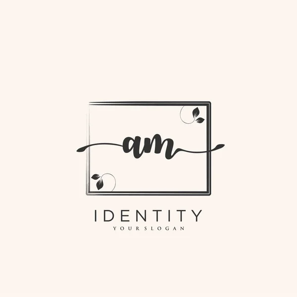 Handwriting Logo Vector Art Initial Signature Wedding Fashion Jewerly Boutique — Archivo Imágenes Vectoriales