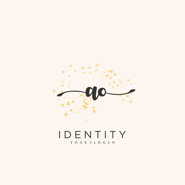 Handwriting Logo Vector Art Initial Signature Wedding Fashion Jewerly Boutique — Archivo Imágenes Vectoriales