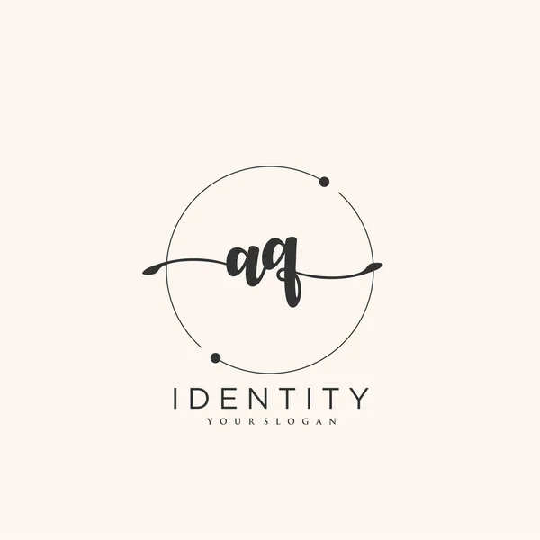 Handwriting Logo Vector Art Initial Signature Wedding Fashion Jewerly Boutique — Archivo Imágenes Vectoriales