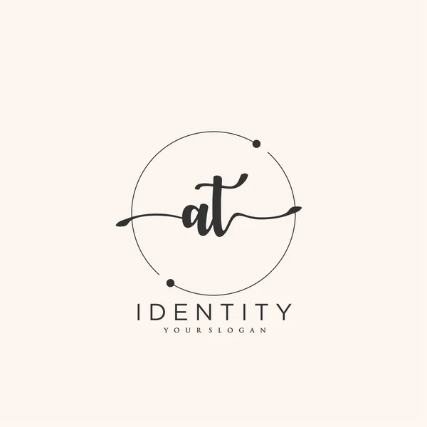 Handwriting Logotipo Arte Vetorial Assinatura Inicial Casamento Moda Jewerly Boutique — Vetor de Stock