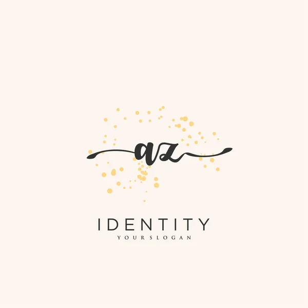 Handwriting Logo Vector Art Initial Signature Wedding Fashion Jewerly Boutique — Vector de stock