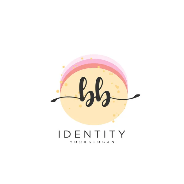 Handwriting Logo Vector Art Initial Signature Wedding Fashion Jewerly Boutique — Vector de stock