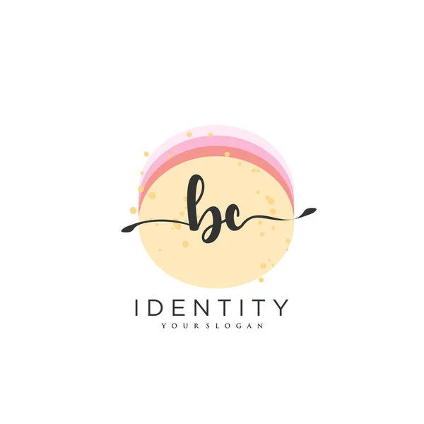 Handwriting Logo Vector Art Initial Signature Wedding Fashion Jewerly Boutique — Archivo Imágenes Vectoriales