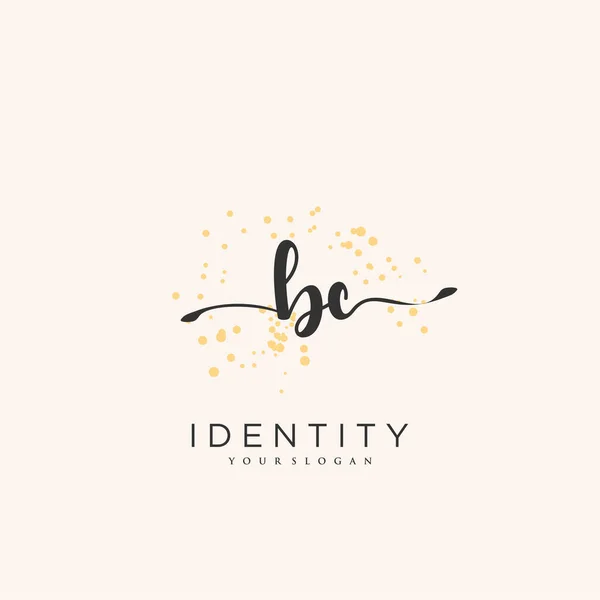 Handwriting Logo Vector Art Initial Signature Wedding Fashion Jewerly Boutique — Vector de stock