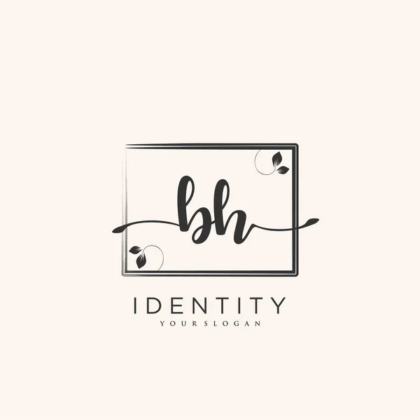 Handwriting Logo Vector Art Initial Signature Wedding Fashion Jewerly Boutique — Vector de stock