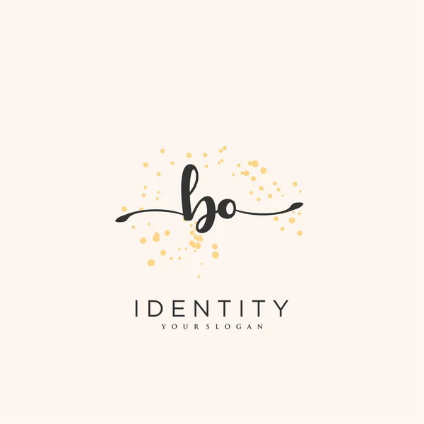 Handwriting Logo Vector Art Initial Signature Wedding Fashion Jewerly Boutique — Stock Vector