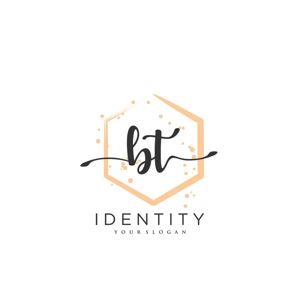 Handwriting Logo Vector Art Initial Signature Wedding Fashion Jewerly Boutique — Archivo Imágenes Vectoriales