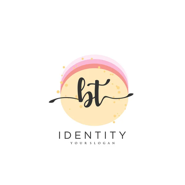 Handwriting Logo Vector Art Initial Signature Wedding Fashion Jewerly Boutique — Vector de stock