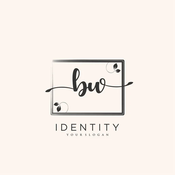 Handwriting Logo Vector Art Initial Signature Wedding Fashion Jewerly Boutique — Archivo Imágenes Vectoriales