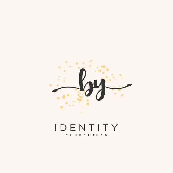 Handwriting Logo Vector Art Initial Signature Wedding Fashion Jewerly Boutique — Vector de stock