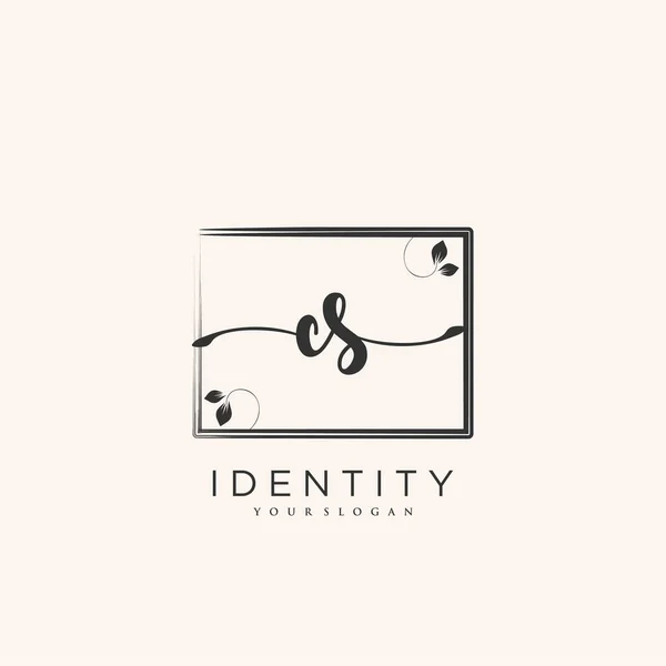 Handwriting Logo Vector Art Initial Signature Wedding Fashion Jewerly Boutique — Archivo Imágenes Vectoriales