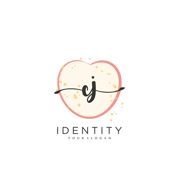 Handwriting Logo Vector Art Initial Signature Wedding Fashion Jewerly Boutique — Stock vektor