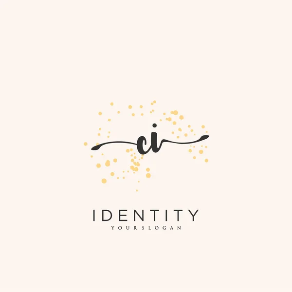 Handwriting Logo Vector Art Initial Signature Wedding Fashion Jewerly Boutique — Vettoriale Stock