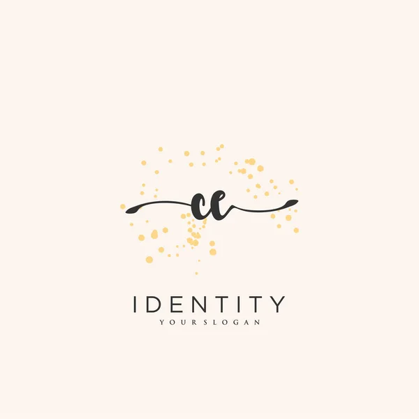 Handwriting Logo Vector Art Initial Signature Wedding Fashion Jewerly Boutique — Stock Vector