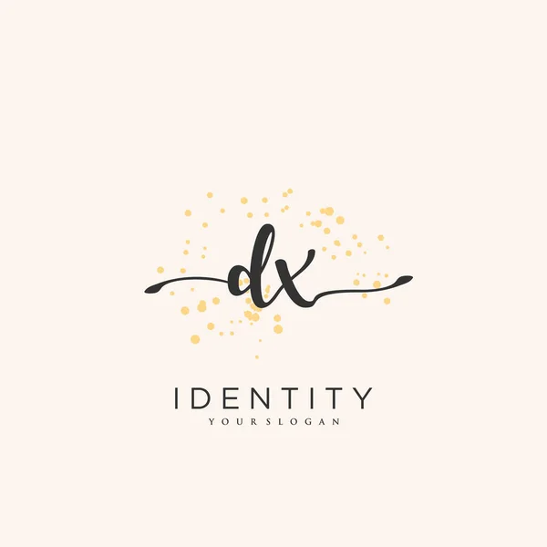 Handwriting Logo Vector Art Initial Signature Wedding Fashion Jewerly Boutique — Stock Vector