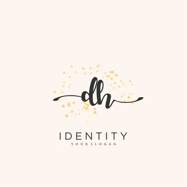 Handwriting Logo Vector Art Initial Signature Wedding Fashion Jewerly Boutique — 图库矢量图片