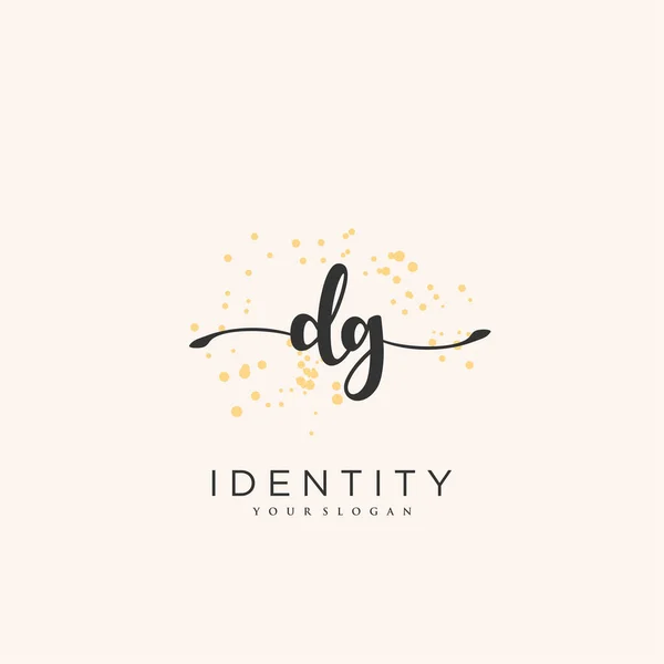 Handwriting Logo Vector Art Initial Signature Wedding Fashion Jewerly Boutique — Stockvektor