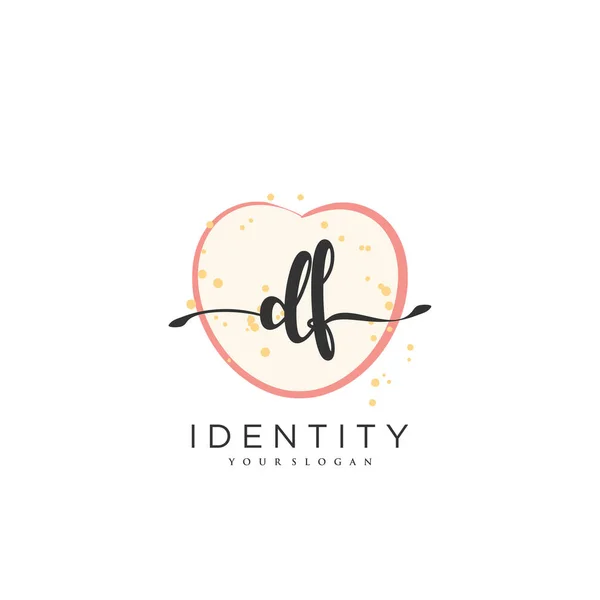 Handwriting Logotipo Arte Vetorial Assinatura Inicial Casamento Moda Jewerly Boutique —  Vetores de Stock