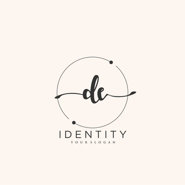 Handwriting Logo Vector Art Initial Signature Wedding Fashion Jewerly Boutique — Stockvektor