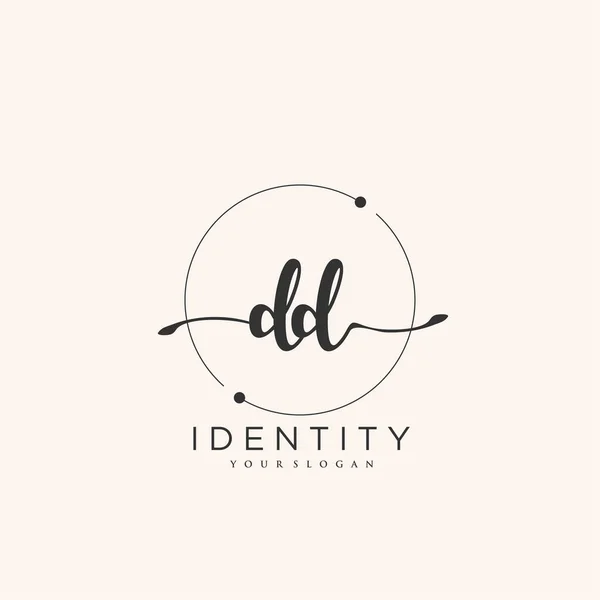 Handwriting Logo Vector Art Initial Signature Wedding Fashion Jewerly Boutique — Stock vektor