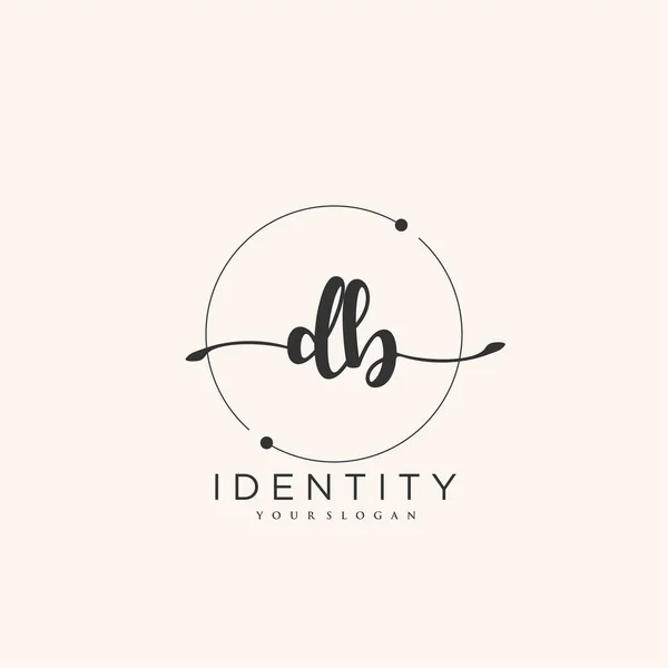 Handwriting Logo Vector Art Initial Signature Wedding Fashion Jewerly Boutique — Vetor de Stock