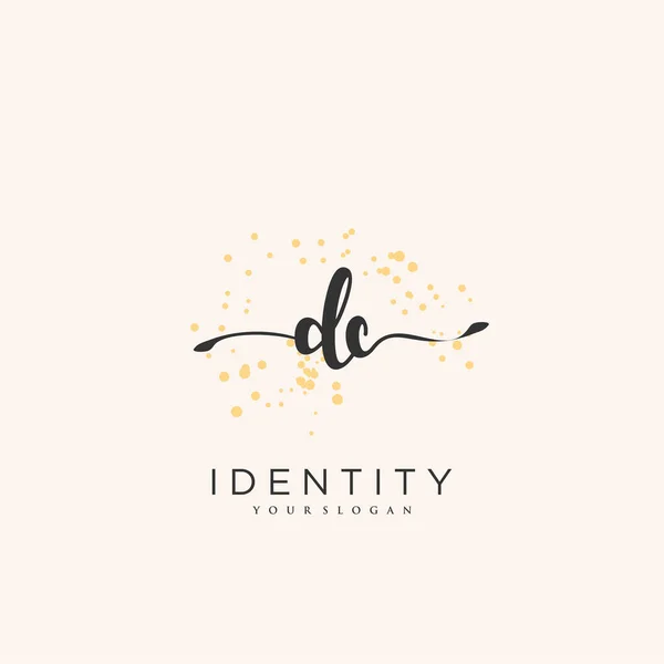 Handwriting Logo Vector Art Initial Signature Wedding Fashion Jewerly Boutique — Archivo Imágenes Vectoriales