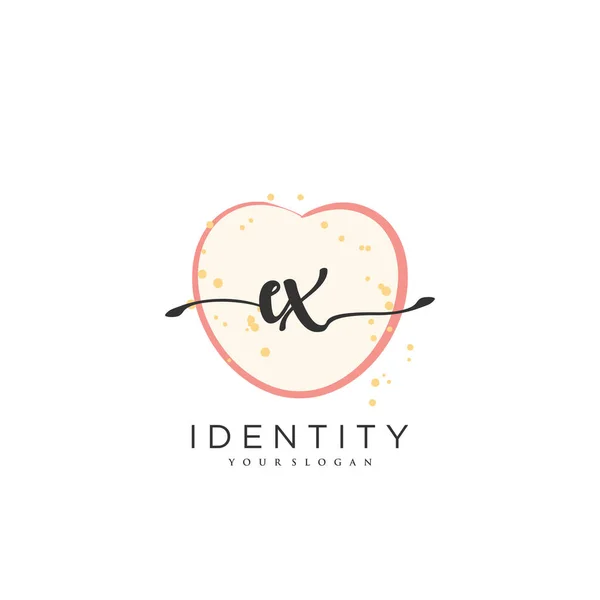 Handwriting Logo Vector Art Initial Signature Wedding Fashion Jewerly Boutique — Archivo Imágenes Vectoriales