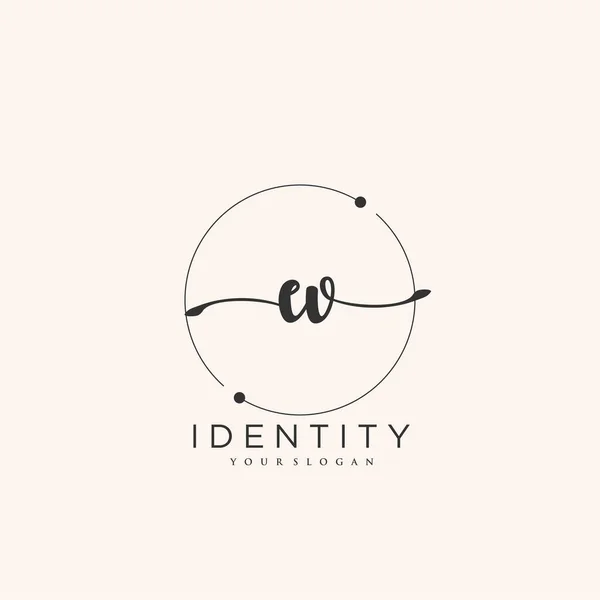 Handwriting Logo Vector Art Initial Signature Wedding Fashion Jewerly Boutique —  Vetores de Stock