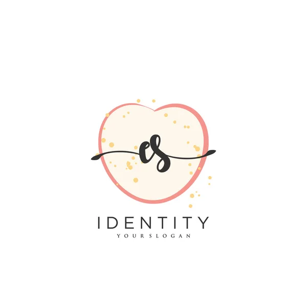 Handschrift Logo Vector Kunst Van Eerste Handtekening Bruiloft Mode Jwerly — Stockvector