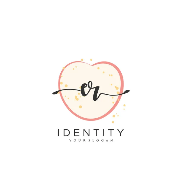 Handwriting Logo Vector Art Initial Signature Wedding Fashion Jewerly Boutique — Vector de stock