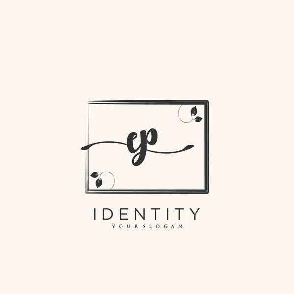 Handschrift Logo Vector Kunst Van Eerste Handtekening Bruiloft Mode Jwerly — Stockvector