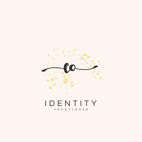 Handwriting Logo Vector Art Αρχικής Υπογραφής Γάμου Μόδας Jewerly Boutique — Διανυσματικό Αρχείο