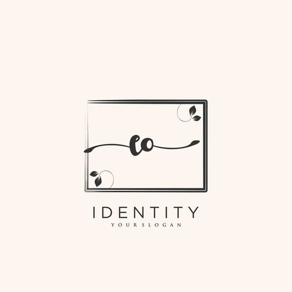 Handwriting Logo Vector Art Αρχικής Υπογραφής Γάμου Μόδας Jewerly Boutique — Διανυσματικό Αρχείο