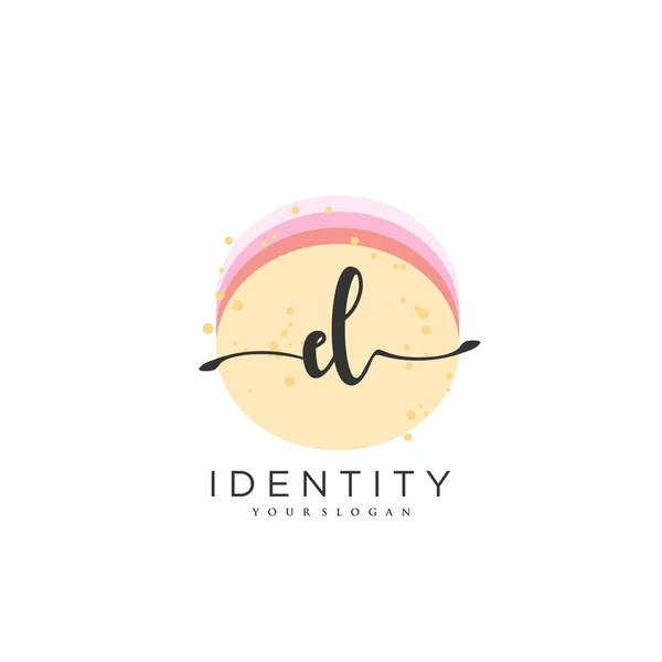 Handwriting Logo Vector Art Initial Signature Wedding Fashion Jewerly Boutique — Archivo Imágenes Vectoriales