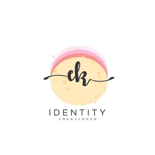 Handwriting Logo Vector Art Initial Signature Wedding Fashion Jewerly Boutique — Archivo Imágenes Vectoriales