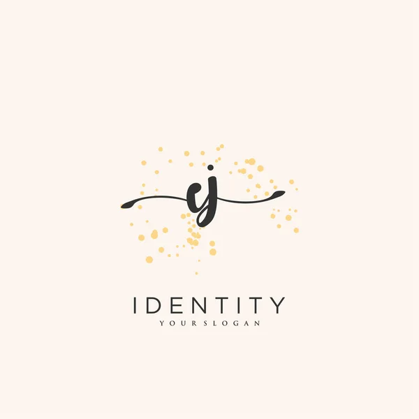 Handwriting Logo Vector Art Initial Signature Wedding Fashion Jewerly Boutique — Stock Vector