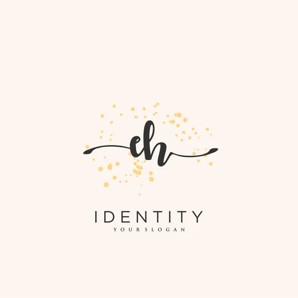 Handwriting Logo Vector Art Initial Signature Wedding Fashion Jewerly Boutique — Archivo Imágenes Vectoriales