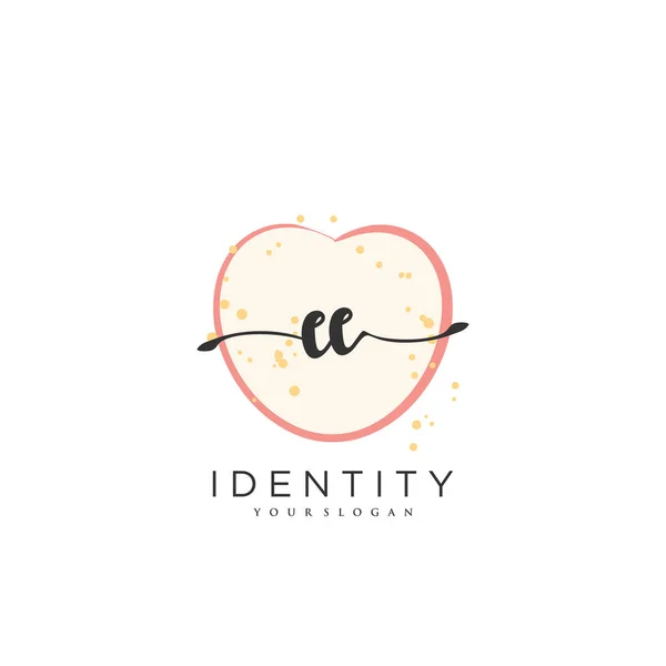 Handwriting Logo Vector Art Initial Signature Wedding Fashion Jewerly Boutique — Archivo Imágenes Vectoriales