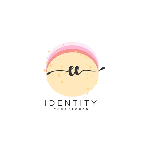 Handwriting Logo Vector Art Initial Signature Wedding Fashion Jewerly Boutique — Archivo Imágenes Vectoriales